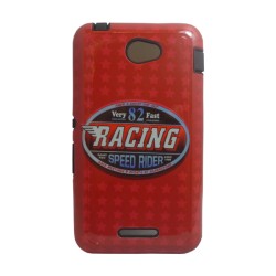 Funda Protector Mixto Sony Xperia E4 Racing / Rojo 